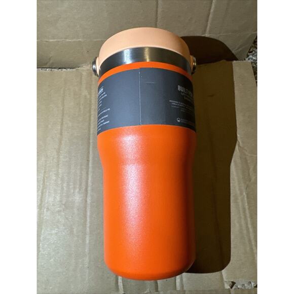 New Tigerlily Stanley IceFlow 20 Oz Stainless Steel Flip Straw Tumbler Orange - Picture 2 of 2